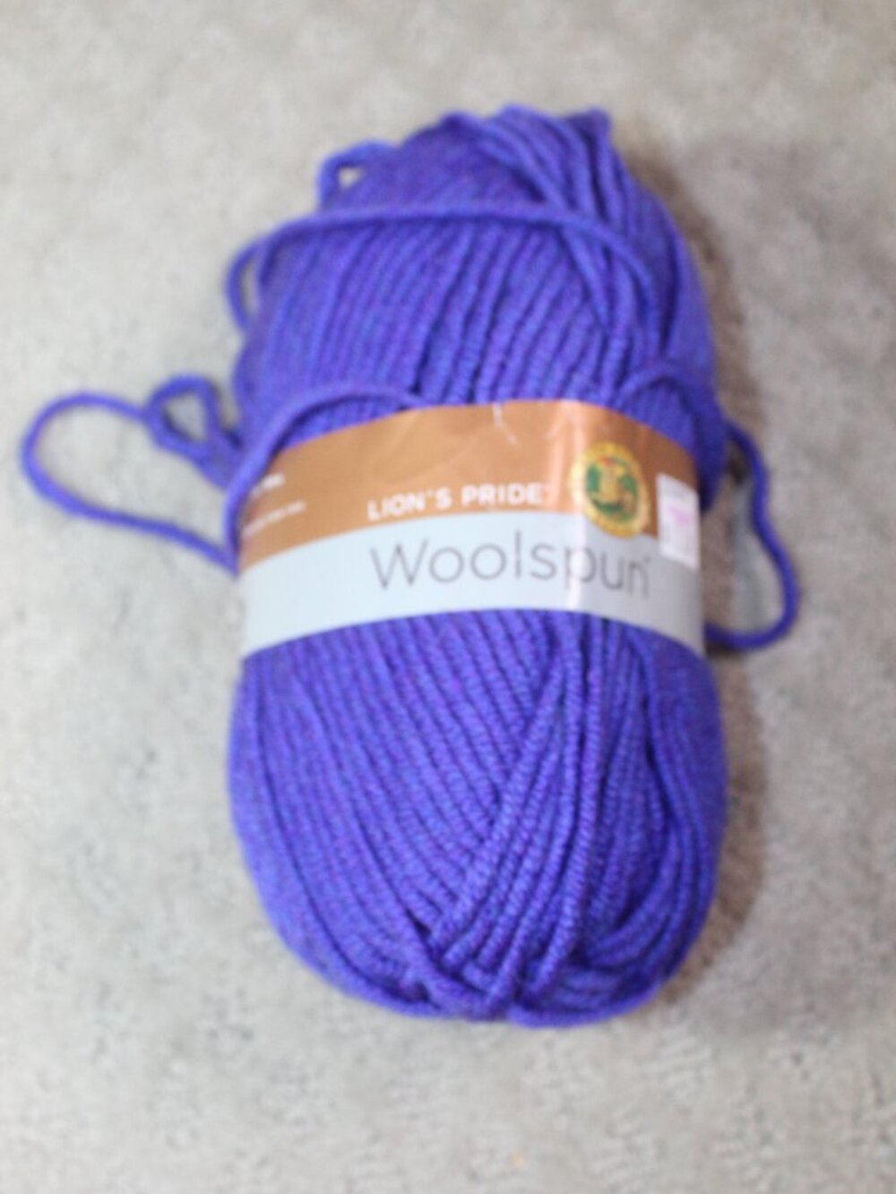 Vintage Lion's Pride Woolspun Purple Acrylic Wool Yarn 140 Violet